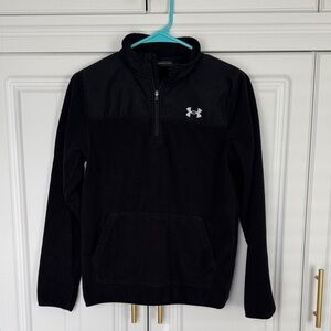 Under Armour Kids Black Quarter-Zip Hoodie